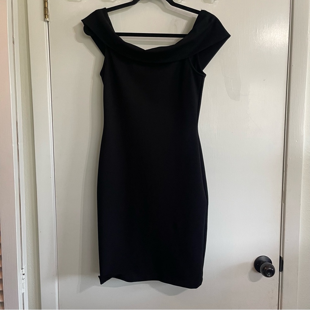GB Women’s Elegant Black Off-Shoulder Dress Size M